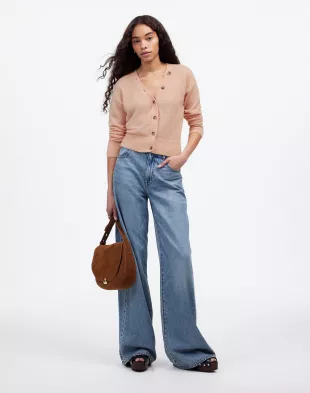 Alpaca-Blend V-Neck Cardigan