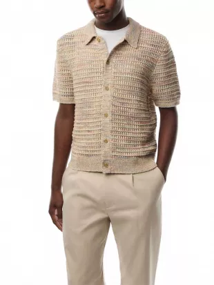 Tellaro Rainbow Short Sleeve Cotton Blend Cardigan