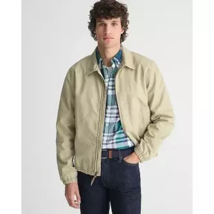 Harrington Jacket Cotton Twill Burnished Khaki