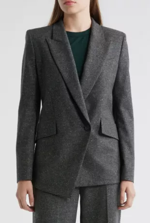 Jarinah Asymmetric Wool Blend Blazer