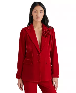 Merene Velvet Rosette Blazer