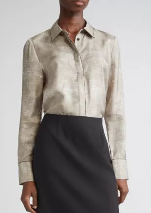 Scottie Piped Silk Top