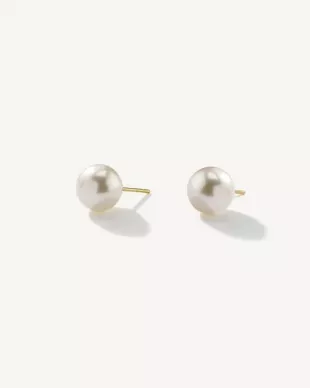 Large Gumball Studs in South Sea Pearl