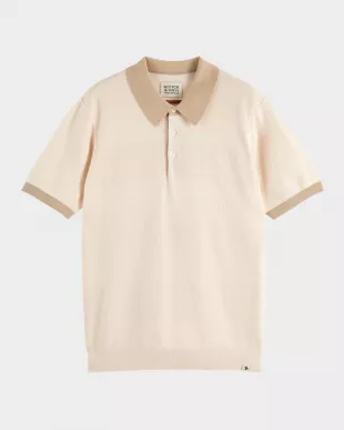 Cotton Texture Knit Polo Shirt