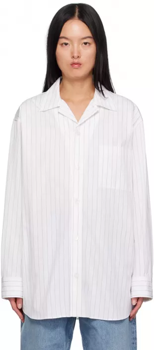 White Pinstripe Shirt
