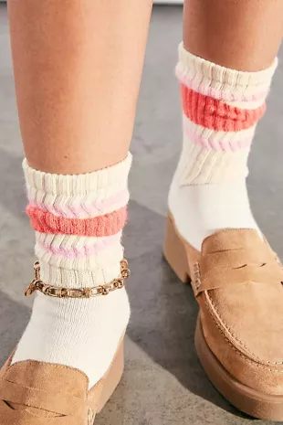 Retro Stripe Tube Socks