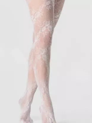 Floral Net Tights