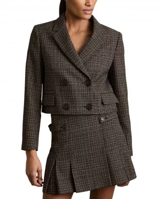 Vienna Cropped Textured Blazer