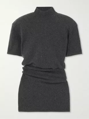 La Robe Maille Castagna Short Sleeve Sweater Dress