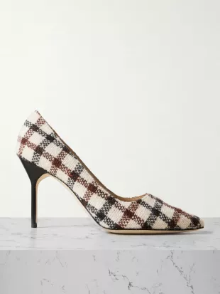 BB 90 Checked Tweed Pumps