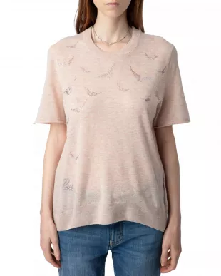 Ida Cashmere Tee in Sweet