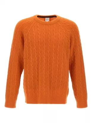 Cable-knit Crew Neck Sweater