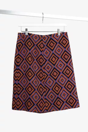 Purple Diamond Longuette Skirt