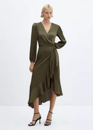 Ruffle Wrap Dress