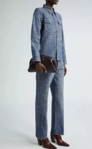 The Lauren 1980 Intrecciato Leather Clutch