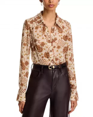 Desano Silk Blend Floral Shirt