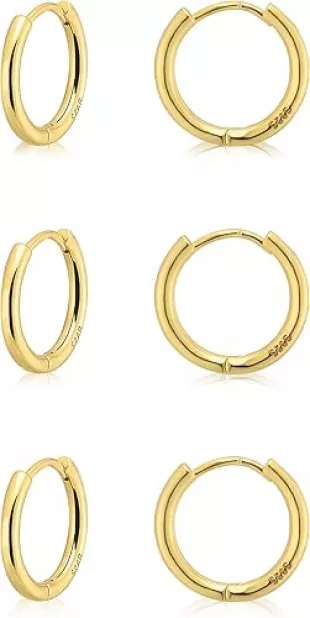 Gold Huggie Hoop Earrings