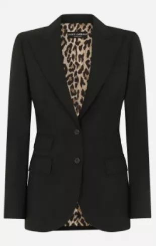 Single Breasted Woolen Turlington Blazer