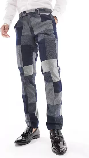 Suit Pants in Denim Patch