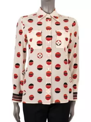 The Today Show Daryn Carp Printed Silk Blouse