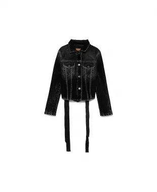 Denim Jacket With Laces