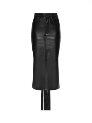Laced Leather Skirt