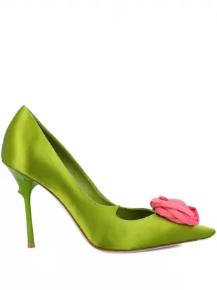 Epine Satin Rose Pumps