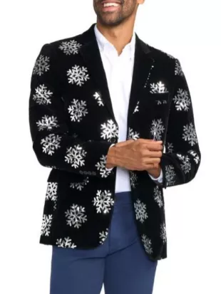 Jonathan Bennett Finding Mr Christmas S2 Snowflake Blazer