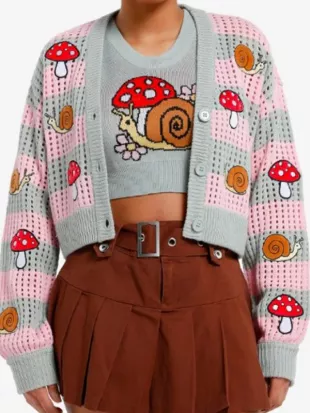 Loot S03 Ainsley Mushroom & Snail Cardigan