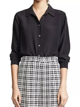 The Morning Show S4 Alex Levy Black Blouse