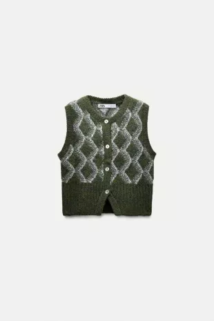 Argyle Button Sweater Vest