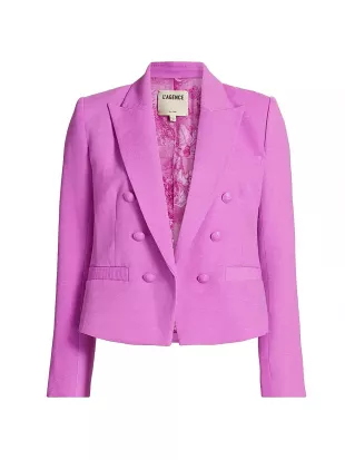 Brooke Blazer in Bright Purple Jungle
