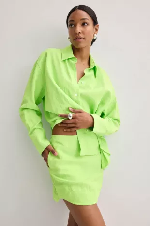 Curved Hem Mini Skirt