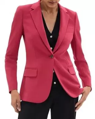 Classic Staple Blazer in Deep Rose