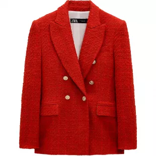 Short Textured Blazer