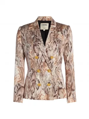 Colin Blazer in Tan Multi Western Snake