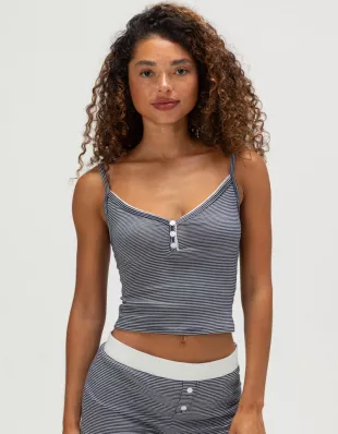Stripe Button Cami