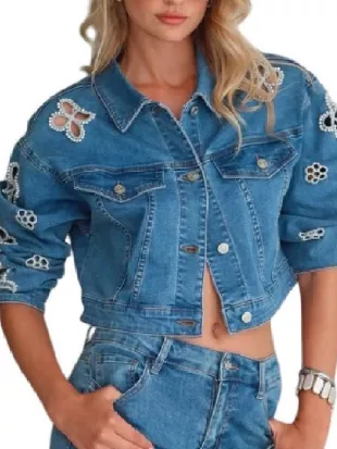 Access Hollywood 2025 Emily Orozco Denim Embellished Jacket