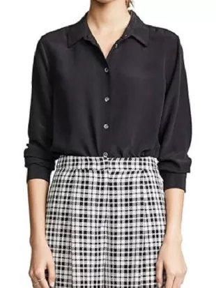 The Morning Show 2025 Jennifer Aniston Black Blouse