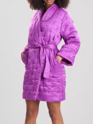 Loot S3 Maya Rudolph Purple Quilted Robe