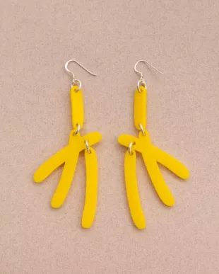 Cedar Bough Earrings in Clear