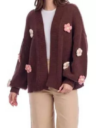 The Neighborhood S8 Beth Behrs Brown Flower Cardigan