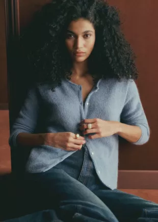 Gaspard Cardigan Pastel Violet