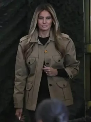 Camp Lejeune Visit 2025 Melania Trump Jacket