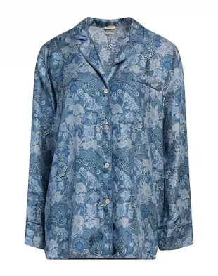 Blue Floral Print Shirt