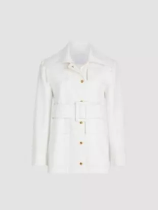 All’s Fair Kim Kardashian White Belted Safari Jacket