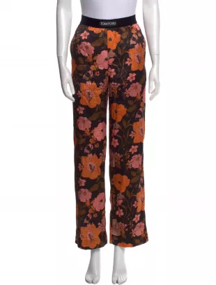 Printed Straight Leg Pants