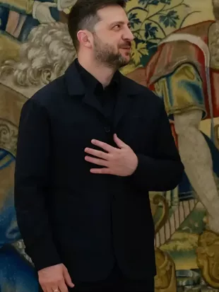 Volodymyr Zelensky Zarzuela Palace Formal Shirt