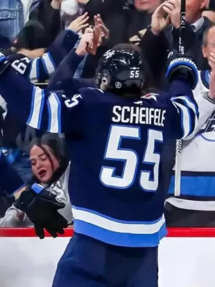 Mark Scheifele Winnipeg Jets Vs Blue Jackets Jersey