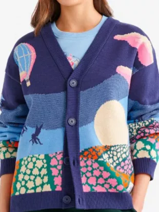 Jon M Chu Kelly Clarkson Show 2025 Printed Sweater